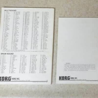 Korg  T1 ,T2 & T3 Series Factory Original Reference & Operation Guide Set with *Free Shipping* image 2