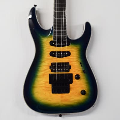 Jackson  Pro Plus Series Soloist SLA3Q - Ebony Fingerboard, Amber Blue Burst image 1