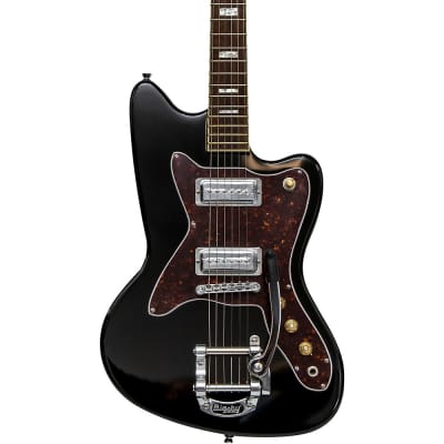 Silvertone 1478 Series Offset Bolt-On, Maple Top/ Gloss Black image 2