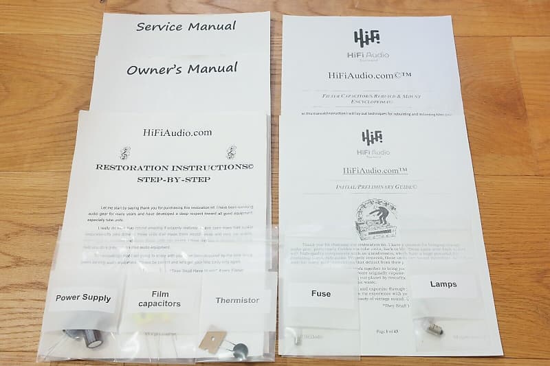 Sherwood S3000 restoration kit filter capacitor repair rebuild fix  			