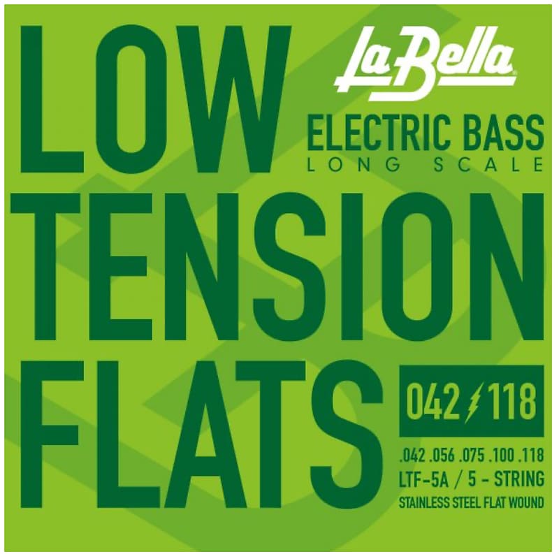 LaBella LTF5A Low Tension Flat Wound 5String Bass Set Reverb