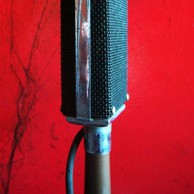 Vintage RARE 1930's Shure Brothers "G" / 701A crystal microphone with cable and Shure S34A detachable stand 55 55S 737A image 4