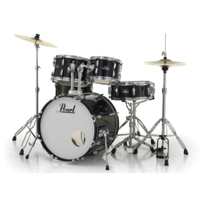 Pearl Roadshow 5pc Drum Set w/Hardware & Cymbals Jet Black image 2
