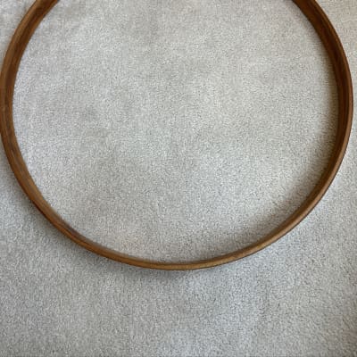 Slingerland Vintage 24” Wood Bass Drum Hoop - Natural with Chrome Inlay 60s 70s - Maple image 14