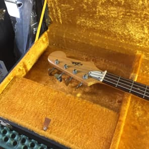 Tolex Hardshell Bass Guitar Case Black with Orange Interior image 18
