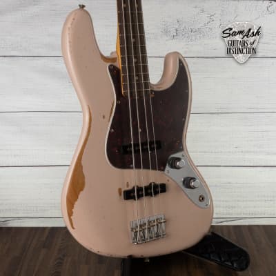 Fender Flea Signature Jazz Bass Road Worn Shell Pink image 1