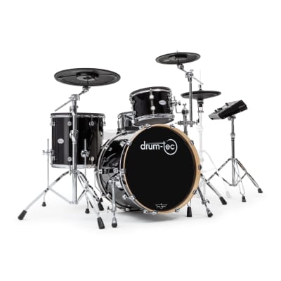 drum-tec pro 3 with Roland TD-50X - 1 up 1 down - Piano Black