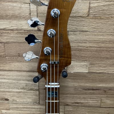 Sire Marcus Miller P10 4- string bass 2021 - Natural Gloss Flame Top. 8lbs 5oz w/ gig bag image 8