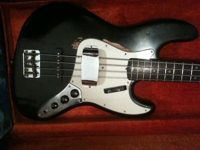 Fender Jazz Bass 1965 Black (refin) - Pre-CBS Parts image 1