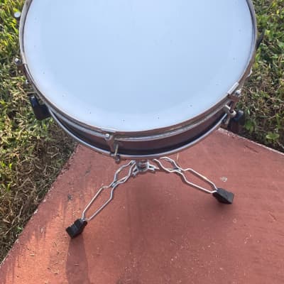 Kent late 50's 14" 6 lug  snare drum now Blue repo badge Made in NY USA Single Tension Single flanged hoops Evans Remo Puresound Custom build image 3