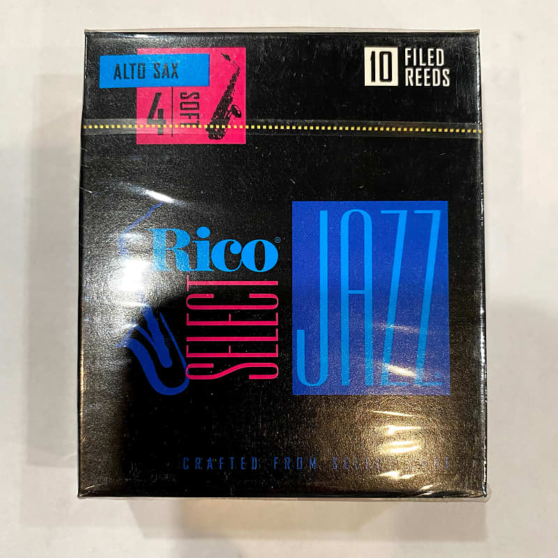 New Old Stock Rico Select Jazz Filed 4 Soft Alto Saxophone Reverb