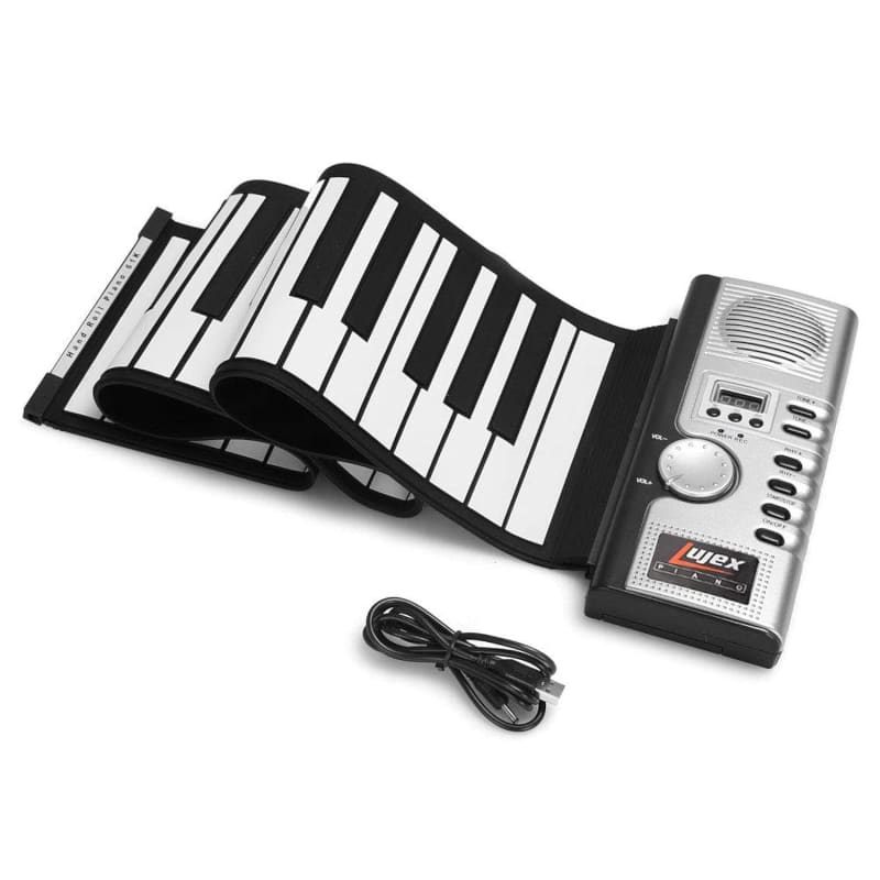 Rock and Roll It - Studio Piano. Roll Up Flexible USB MIDI Piano Keyboard  for Kids & Adults. 61 Keys Portable Controller Keyboard. Foldable Silicone  Piano Pad with Built-in Speaker - Pineville Music
