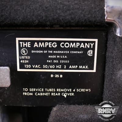 Ampeg B-25-B 2-Channel 55-Watt Bass Head 1969 - 1980 - Black image 7