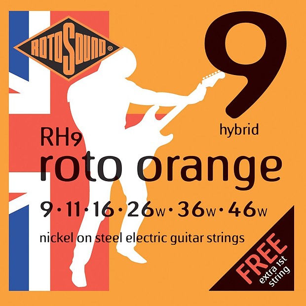 Rotosound RH9 Roto Orange Hybrid Electric Guitar Strings - (9-46) image 1