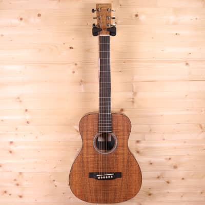 Martin LXK2 Little Martin Short-Scale Travel Acoustic Guitar w/ Gig Bag - Figured Koa HPL image 2