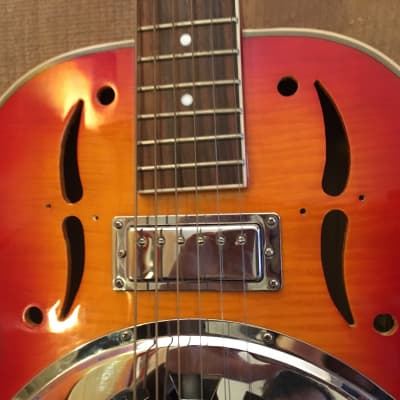 Immagine Jay Turser JT-900RES Resonator Acoustic Electric Guitar Cherry Sunburst - 11