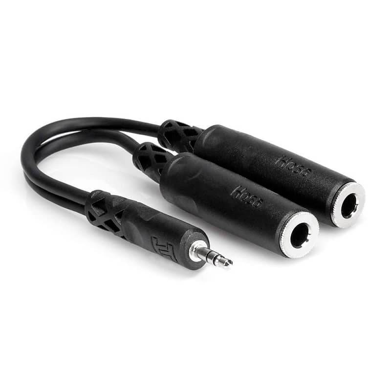 Hosa YMP-233 3.5 mm TRS to Dual 1/4" TRSF Y Cable image 1