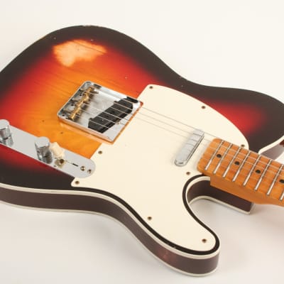 Fender Custom Shop '59 Telecaster Custom Relic Maple Neck Wide Fade Chocolate 3-Colour Sunburst CZ573805 image 4