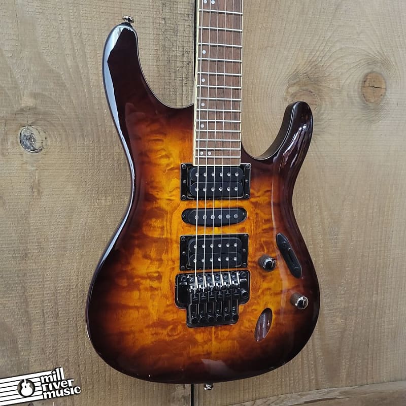 Ibanez S670QM Electric Guitar w/ Fender Gig Bag Used