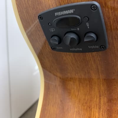 Fender FA-450CE 4-String Acoustic Electric Bass Guitar 3-Tone Sunburst image 4