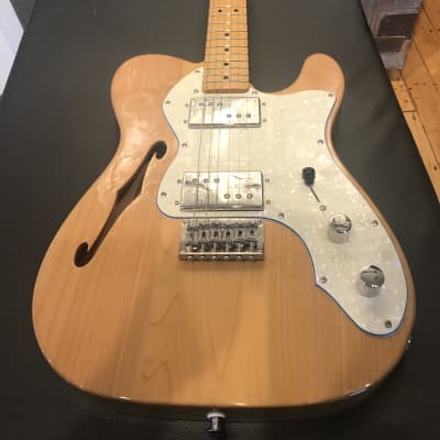 Fender Squire  Classic  Vibe ‘70’s Thinline Deluxe  (Guitar only NO CASE OR GIG BAG) 2017 Natural image 6