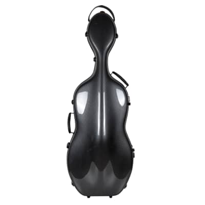 Crossrock Ultra-Light Fiberglass Case with Wheels-Fits 4/4 Full-Size Cello-Includes Padded Music Pouch, 3 Handles, Removable Shoulder Straps, TSA Lock-Black (CRF5030CEFBK) image 1