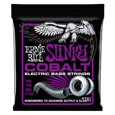 Ernie Ball Power Slinky Cobalt Electric Bass Strings 55-110 Gauge image 1