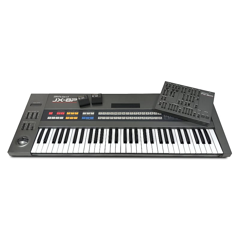 Roland JX-8P 61-Key Polyphonic Synthesizer with PG-800 Programmer image 1