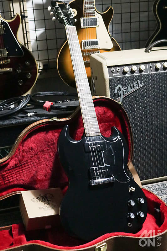 ギター Gibson SG Special MOD Gibson SG Special 2021 Ebony w/ Monty's Leviathan P90 Pickup