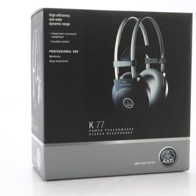 AKG K77 Closed Back Stereo Dynamic Studio Monitor Headphones #48096 image 7