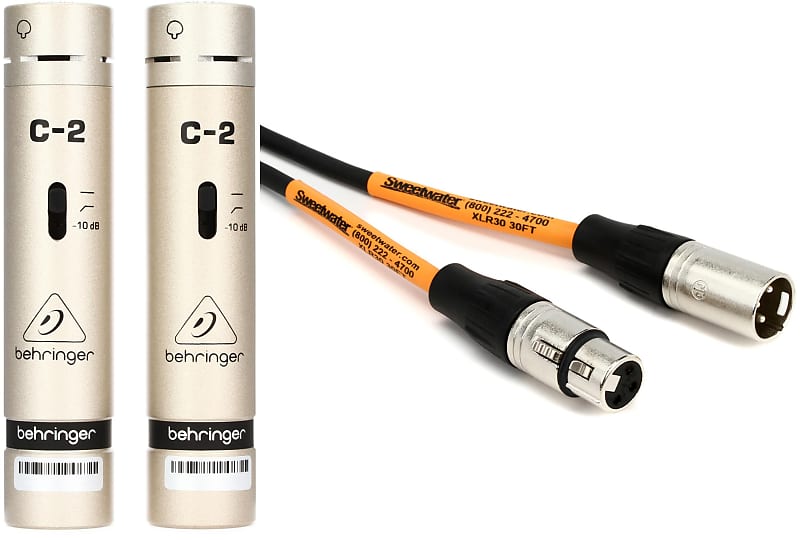Behringer C2 Matched Studio Condenser Microphones (pair) Reverb