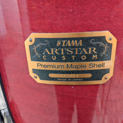 1980s Tama Japan Artstar Custom Premium Maple Shell 11 x 12" Wine Red Lacquer Tom - Sounds Great! image 2