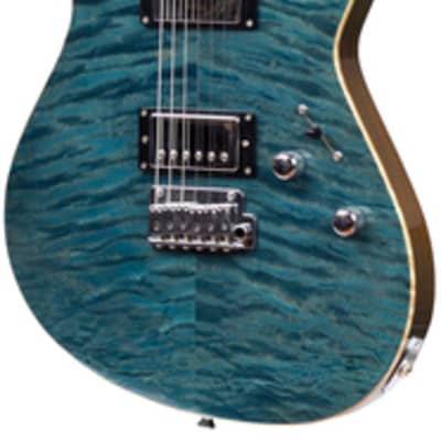 Grosh Guitars TurboJet Trans Aqua Blue image 2