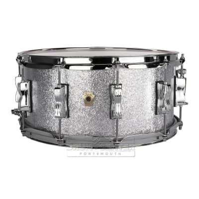 Ludwig Classic Maple Snare Drum 14x6.5 Silver Sparkle image 1