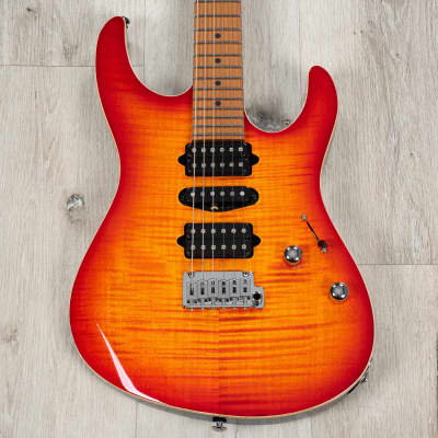 Suhr Modern Plus HSH Guitar, Roasted Maple Fretboard, Fireburst image 2