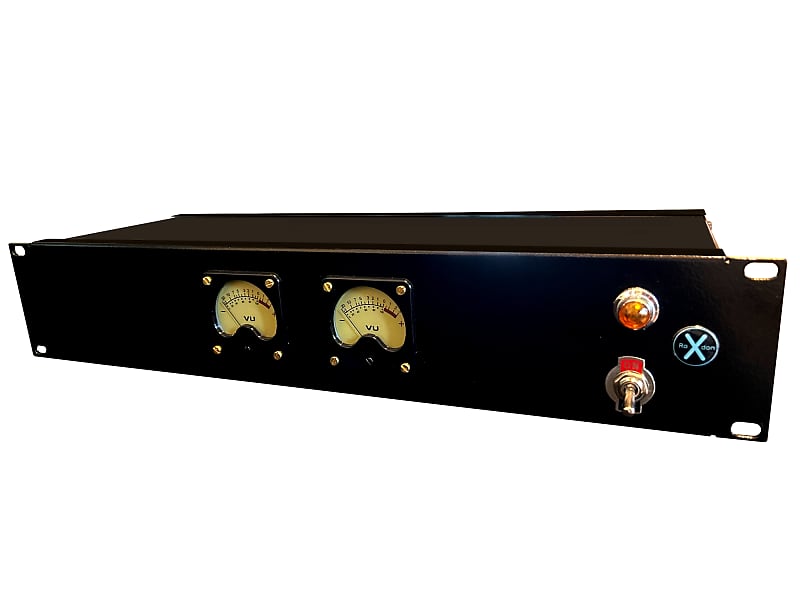 RoXdon VM2MASTER 2U 19" Rack Mounted Stereo Analog VU Meter Reverb