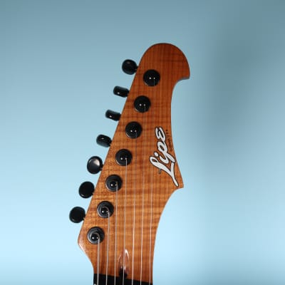 Lipe Virtuoso 7 Fanned Fret Curly Maple Seven String Electric Guitar Fireburst image 8