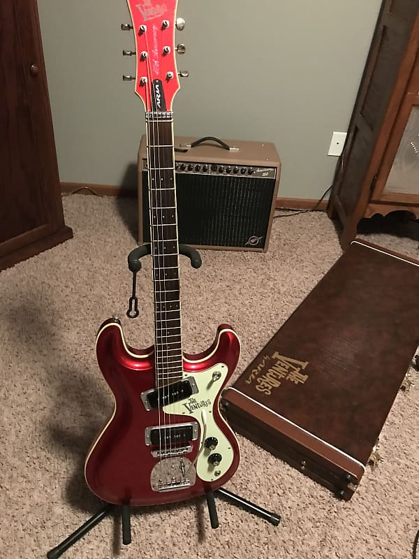 Aria The Ventures 40th anniversary guitar, Red metallic | Reverb
