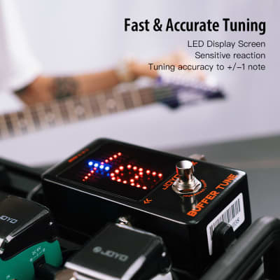 JOYO JF-19 Buffer Tune Pedal Accurate Tuner LED Screen Electric Bass, Guitar etc image 5
