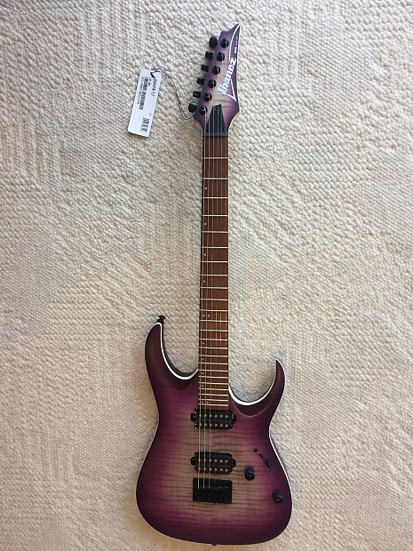 Ibanez rga series rgar42mfmt electric sale guitar transparent purple burst flat