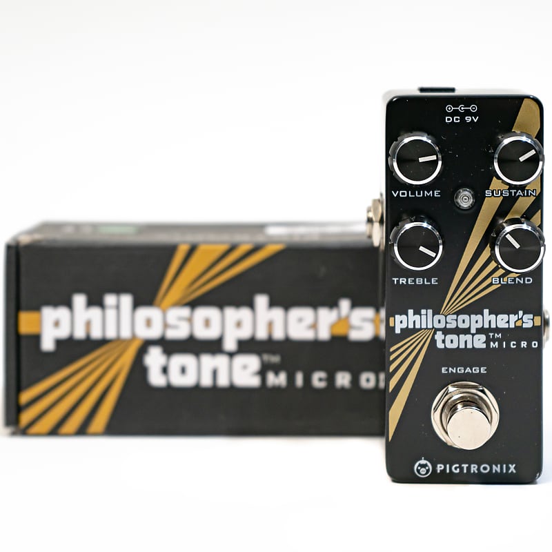 Pigtronix Philosopher's Tone Micro Turn Lead to Gold Guitar Reverb