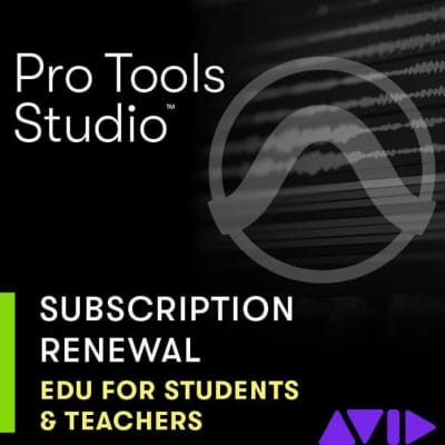 PT Studio Ann Paid Annual Subscription EDU RENEWAL (Download)<br>Pro Tools Studio Annual Paid Annually Subscription for EDU Students & Teachers Electronic Code - RENEWAL