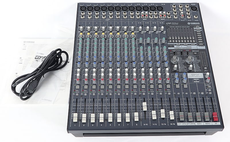 Yamaha EMX 5016CF 500w 16-Channel Powered Mixing Board Mixer