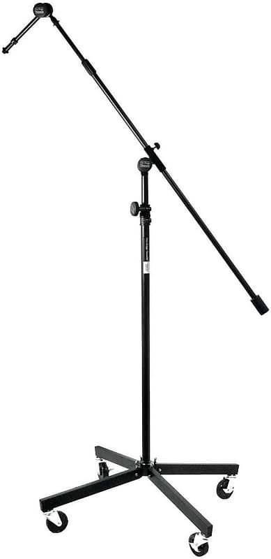 On-Stage SB96+ Studio Microphone Boom with 7" Mini Boom Extension and Casters image 1
