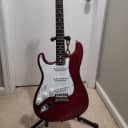 Fender Highway One Stratocaster Left-Handed with Rosewood Fretboard 2003 - 2005 Crimson Red Transpar