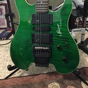 STEINBERGER GU-7R Spirit GUITAR Translucent Green Flame | Reverb