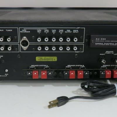 SANSUI AU-999 INTEGRATED AMPLIFIER WORKS PERFECT SERVICED FULLY RECAPPED image 7