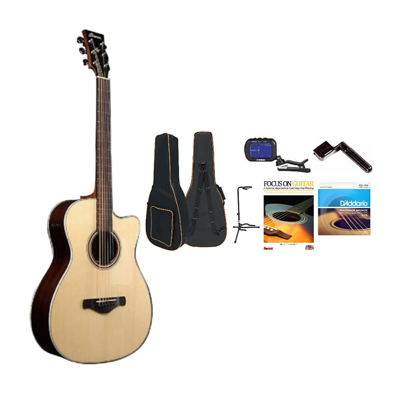 Ibanez Artwood ACFS380BT 6-String Acoustic Guitar (Open Pore Semi-Gloss) Bundle image 1
