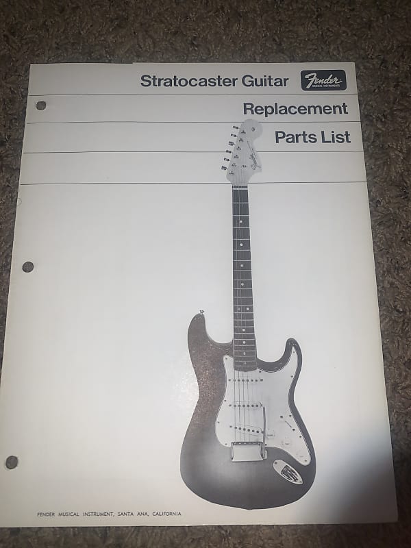 Fender Stratocaster Guitar Replacement Parts List Reverb