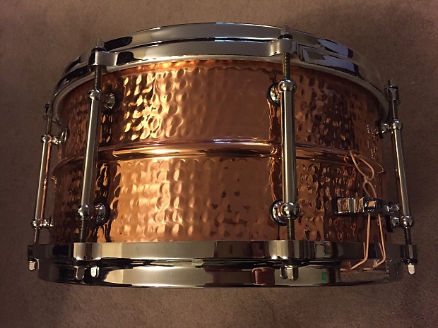 その他 Pearl \"Toshi Nagai\" signature snare Pearl Toshi Nagai Signature Hammered Copper Snare Drum *RARE